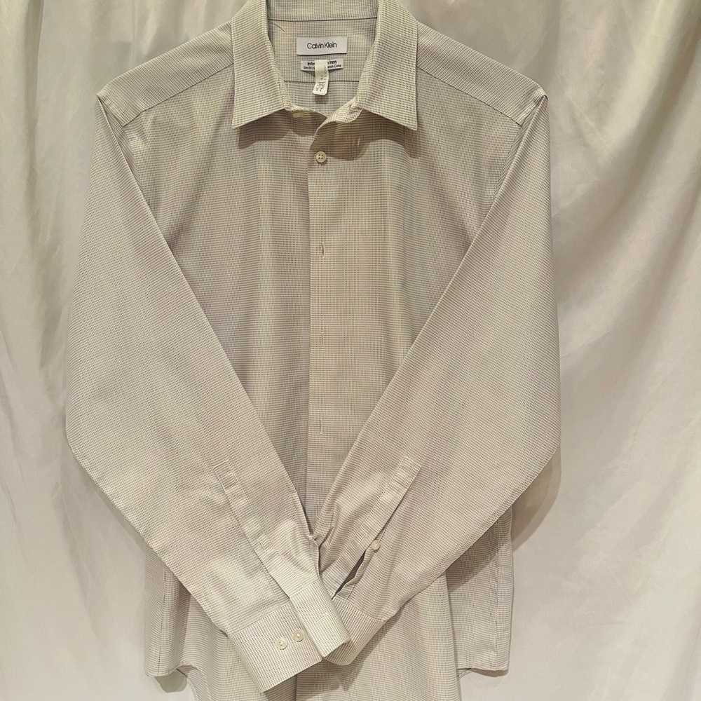 Calvin Klein Men's Light Tan Dress Shirt